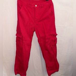 Red Shein Cargo Jeans.